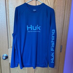 Huk Performance Blue Fishing Shirt